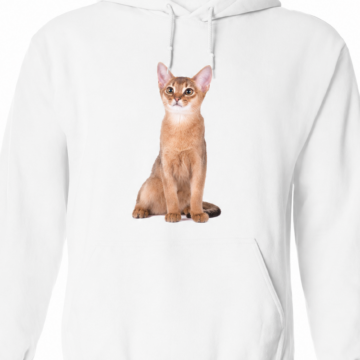 White Cat Graphic Pullover Hoodie