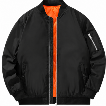 Modern Hooded Coat with Zip Front and Pockets