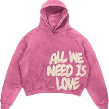 Washed Pink Graphic Cropped Pullover Hoodie